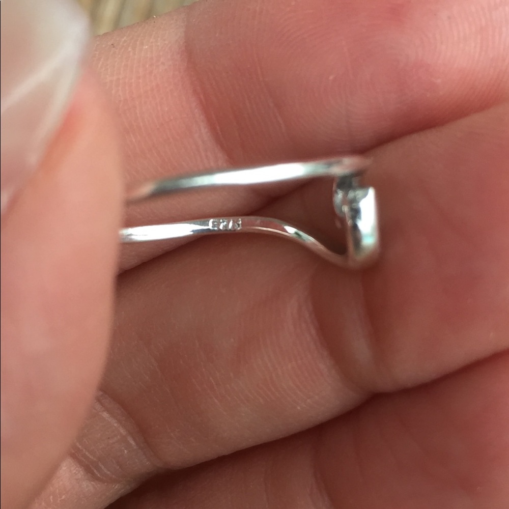 SOLD! Wave Thumb Stacking Ring 925 Sterling Silver - Picture 4 of 4